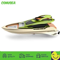 mini rc boat 2 4g wireless remote control speedboat with light charging remote control yacht hovercraft electric model toy