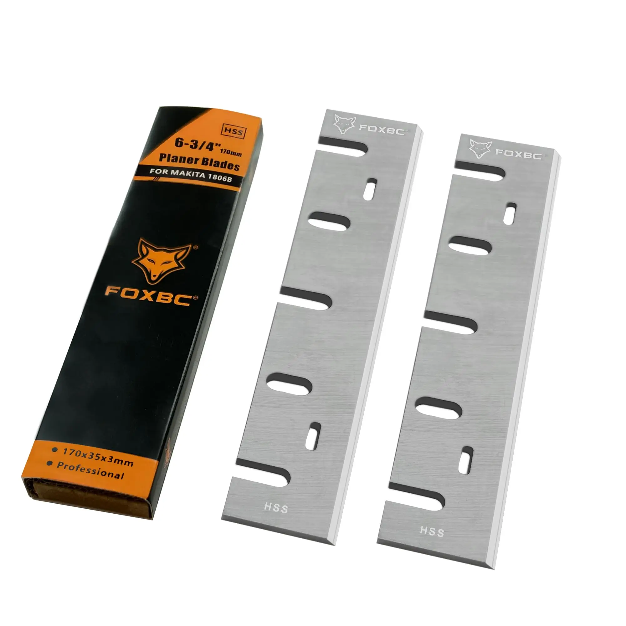

FOXBC 2 шт. 170x35x3 мм строгальные лезвия из быстрорежущей стали для строгального станка Makita 1806B