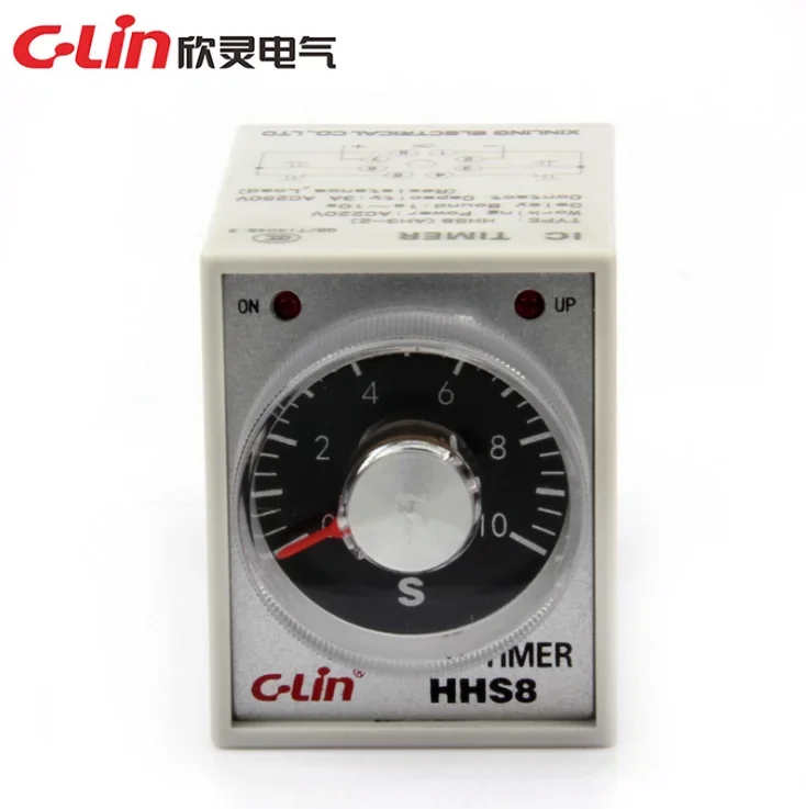 Новое реле задержки C-Lin DC24V AC220V AC380V HHS8(AH3-2) HHS8C(AH3-3) 1S 3S 5S 6S 10S 30S 60S 360S 600S 1800S 3600S