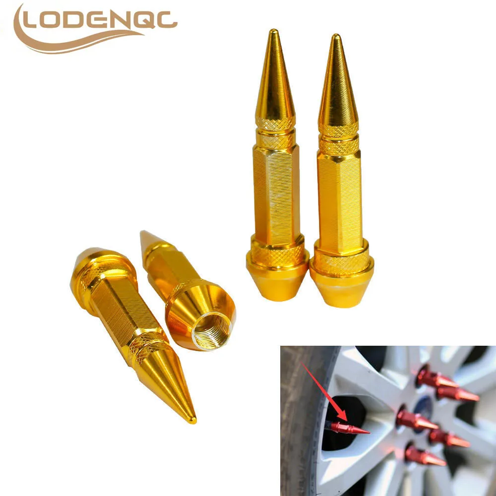 

4PCS/SET Universal Auto Bicycle Car Tire Valve Cap Valve Stem Caps Wheels Rims like lug nuts LC100868