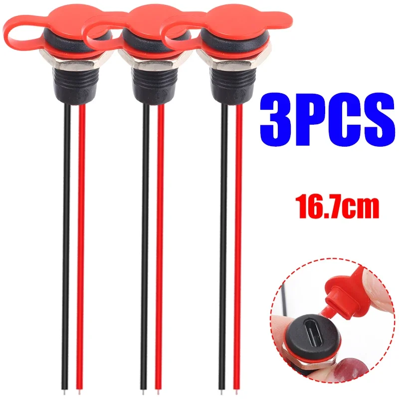 

5/1 шт. гнездовой разъем типа C, 2-контактный разъем типа C, USB-разъем, водонепроницаемый разъем, гнездовой порт для зарядки с пряжкой для карты