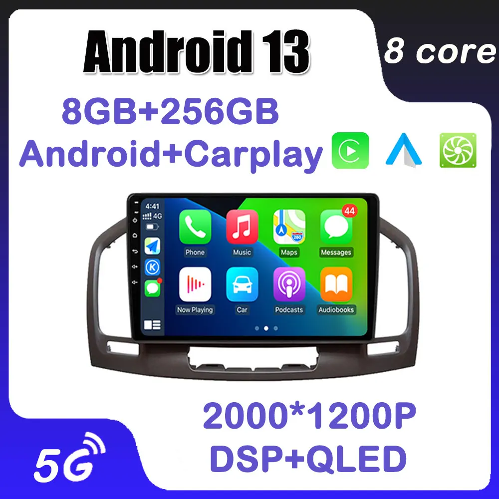 

Автомагнитола мультимедийный плеер для Buick Regal Opel Insignia 2009 - 2013 Android 13 Авто Carplay IPS QLED сенсорный экран NO 2 Din DVD