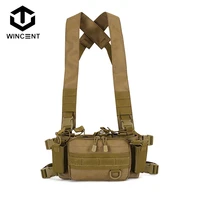 wincent tactical chest bag military pouch molle system hunting accessories bag waist multifunctional outdoor equipment black