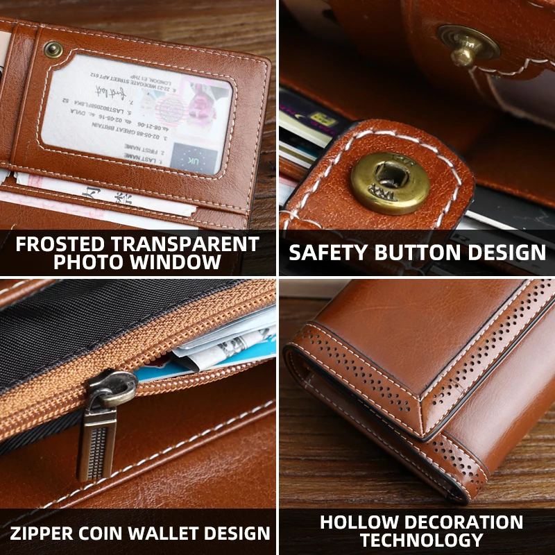 New Style Genuine Leather Women Clutch Wallet Large Capacity Card Slot Phone Holder Coin Purse Multi-card Slot Long Wallet