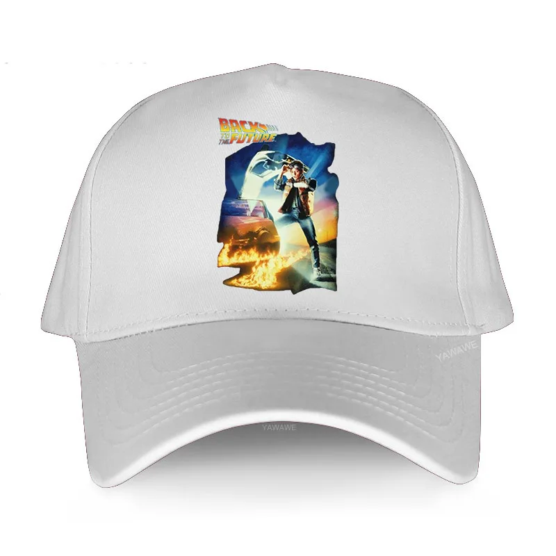 

Мужская Высококачественная бейсболка, Классическая стильная рыболовная Кепка, Регулируемая Кепка унисекс с модным принтом «Назад в будуще...