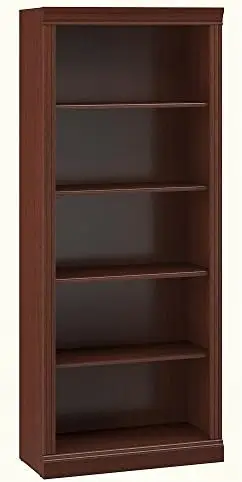 

5-Shelf Bookcase | Large Open Bookcase with 5 Shelves in Linen White Oak | Sturdy Display Cabinet for Library, Bedroom, Living R