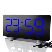 led digital clocks usb 1224 hours dual modes snooze alarm clock with fm radio smart digital table clock for kids bedroom decor