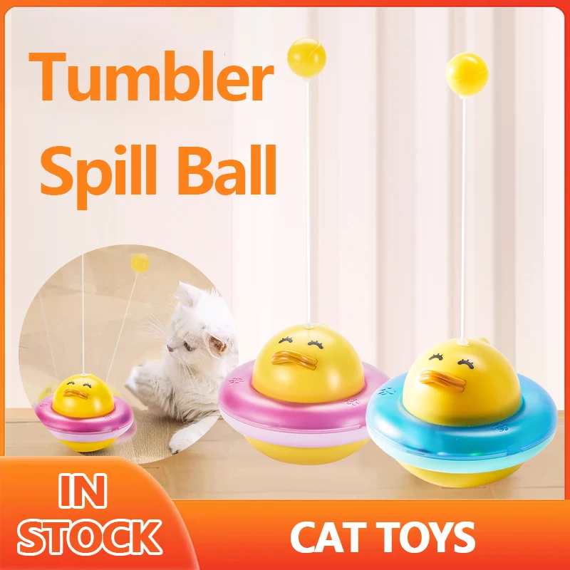 

Multifunctional Cat Food Tumbler Cat Food Toy Ball Interactive Cat Food Feeder for Cat Food Slow Feeding Pet Toy Supplies