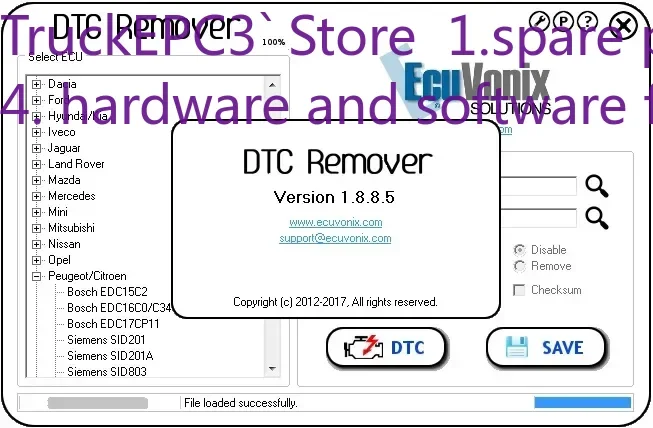 Фото TruckEPC3 EcuVonix Full Pack (DTC Remover 2.5.6 +IMMO Универсальное декодирование 4,5+ EDC17 Checksum Calc + AIRBAG Universal Repair 3.8 №1