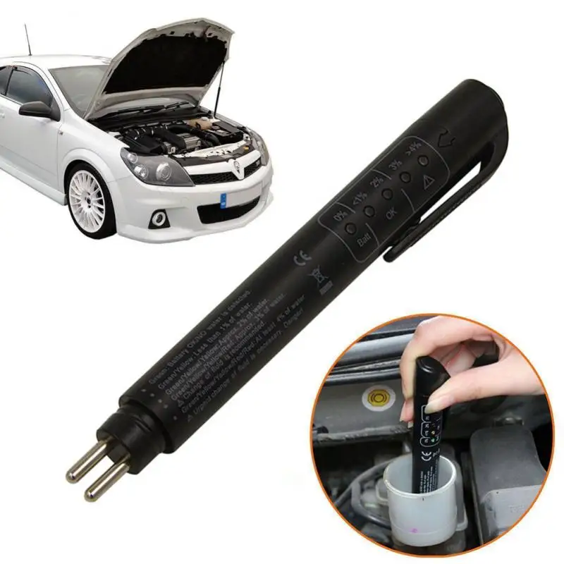

Auto Liquid Testing Brake Fluid Tester Pen for DOT3/DOT4 5 LED Indicator Display Brake Oil Test Quality Check Mini Brake
