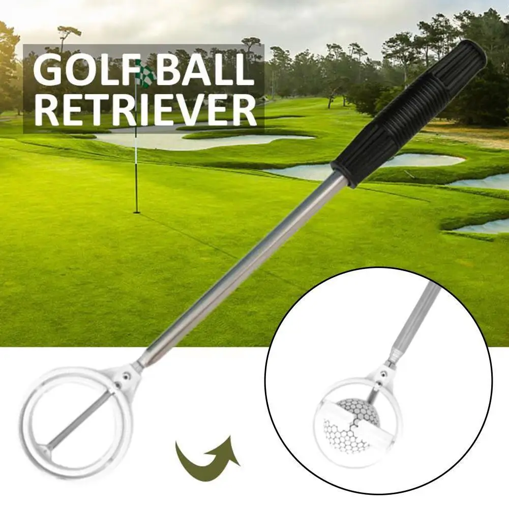 

1 Pc Golf Ball Picker Portable Telescopic Stainless Retriever Beginners Ship Drop Scoop Adjustable Practice Steel Golf Shaf O8X0