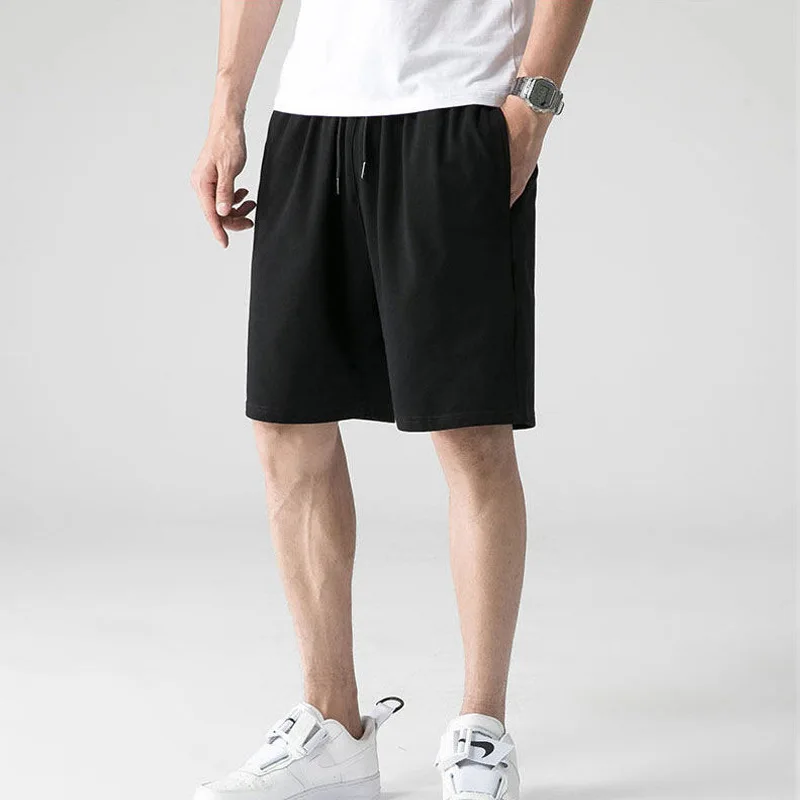 High quality men's sweatpants solid straight shorts