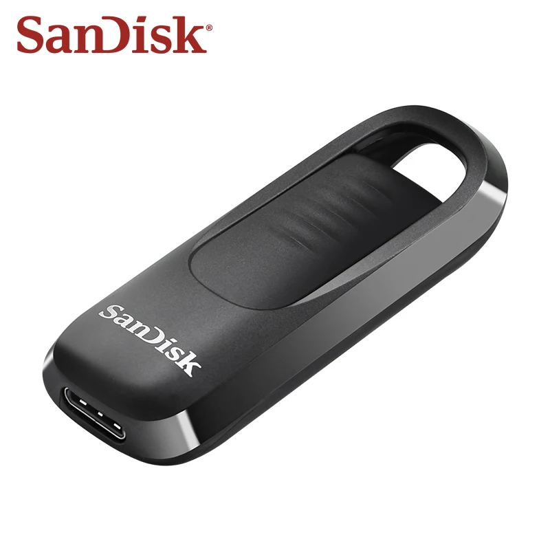 Флэш - накопитель Black Type C USB 3.2 с высокоскоростным накопителем до 400 Мбит / 64 ГБ 128 256