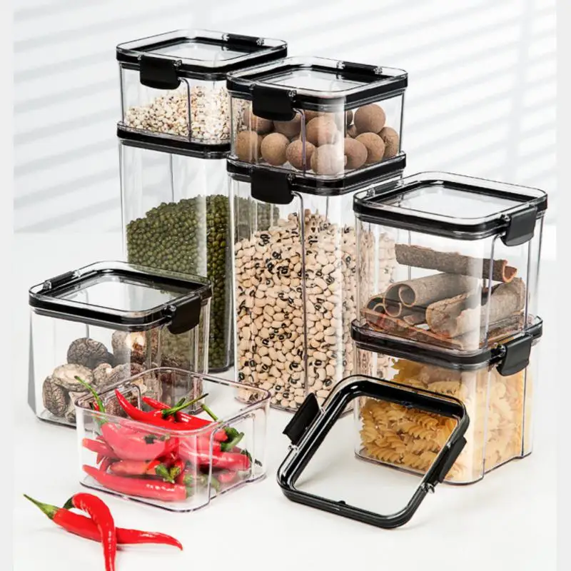 

Пластиковая коробка-Лапша для сыпучих злаков, пасты, Домашний Органайзер, Кухонный Контейнер, организация кладовой, кухня, продукты для злаков, коробки, банки