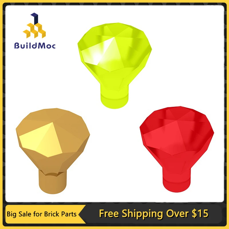10 шт. MOC детали 30153 28556 Rock 1x1 Jewel 24 грани Совместимые Кирпичи DIY строительные блоки
