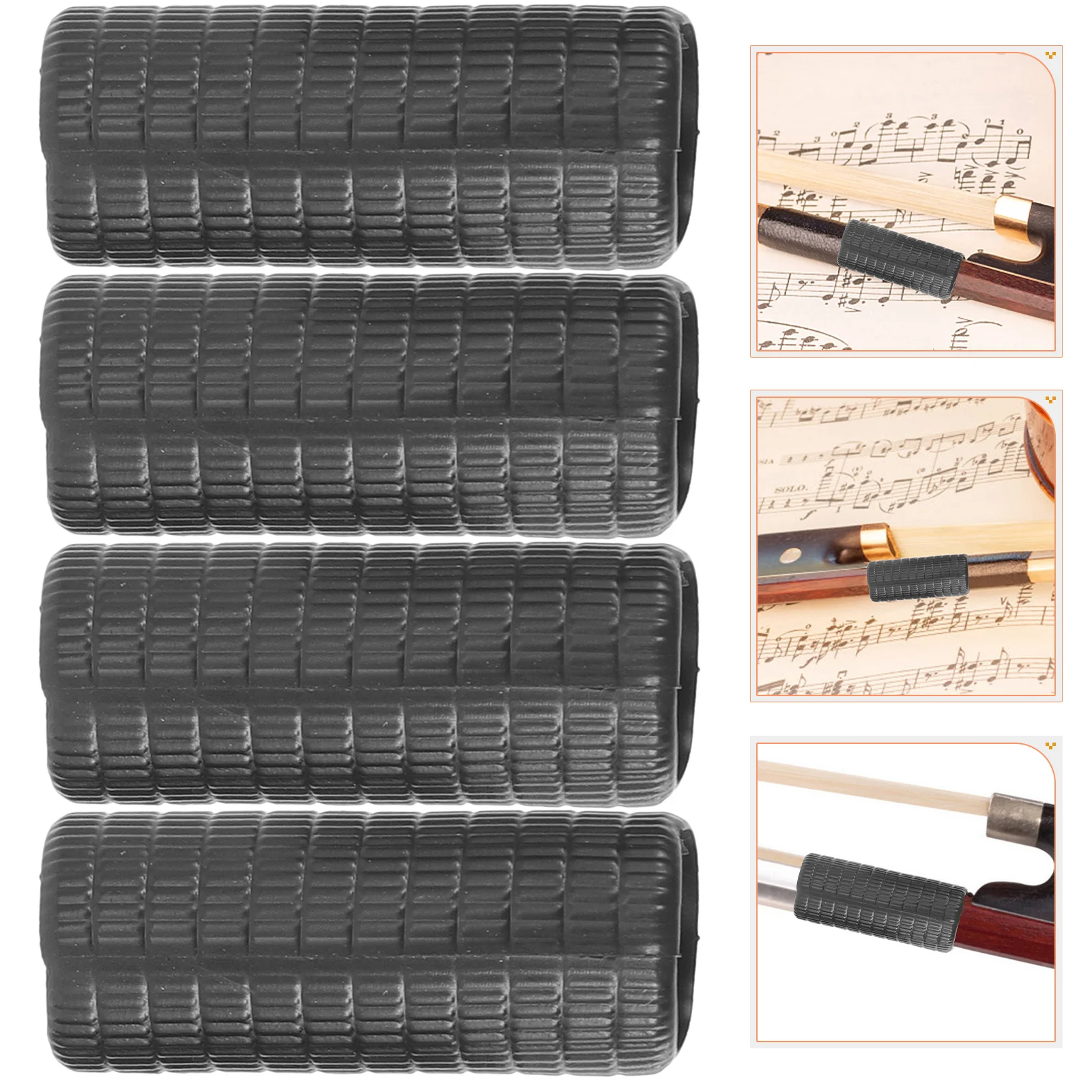 

4 Pcs General Musical Instrument Accessories Instrument Bow Grip Grips Violin Case Violin Bow Musical Instrument Accessory