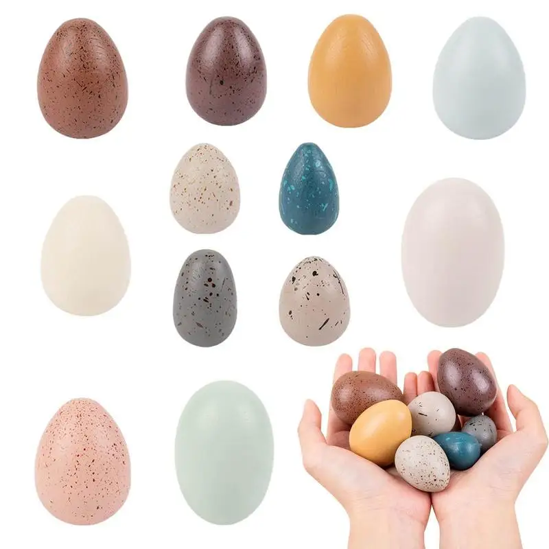 

Fake Eggs 12Pcs/set Simulation DIY Easter Eggs Fun Egg Matching Toy Toddler STEM Toys Shape Recognition Christmas Toys For Kids