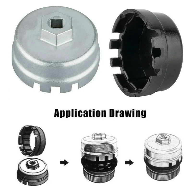 Профессиональный алюминиевый автомобильный ключ для масляного фильтра Hattype Toyota