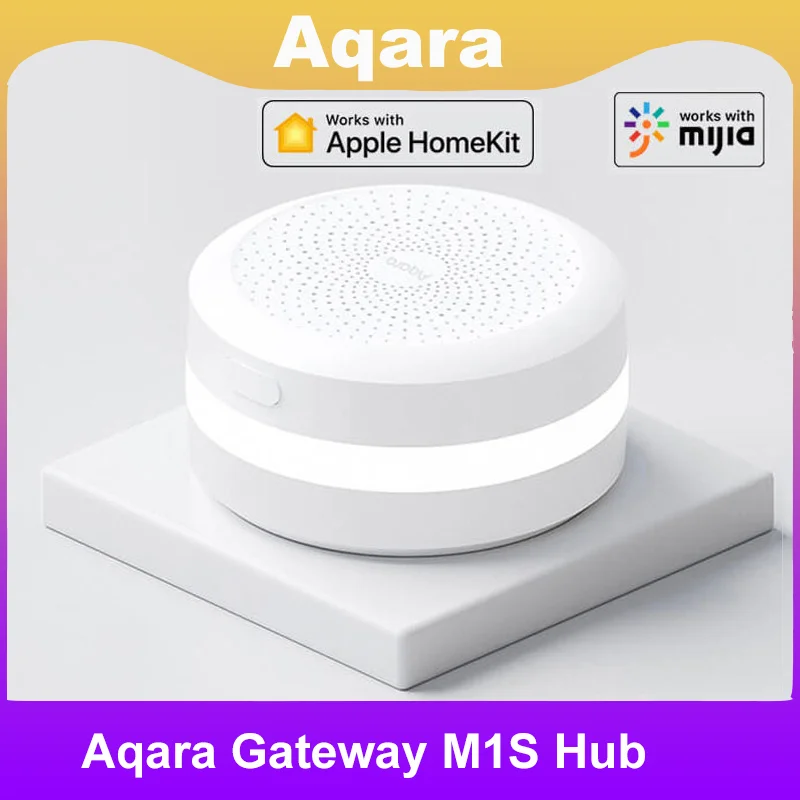Фото Aqara M1S Hub E1 Шлюз со светодиодным RGB ночником ZigBee Wi-Fi 2,4G Siri Голосовой пульт дистанционного управления Домашняя работа Приложение Mijia HomeKit №1
