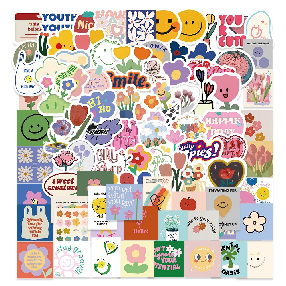 10/90PCS Cartoon Cute Decoration Scrapbooking Stationery School Supplies DIY Stickers for Diary Journal Notebook Album Gift