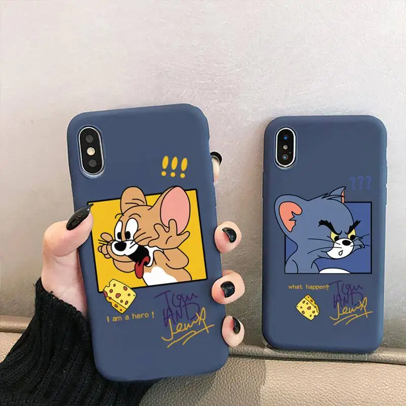 Чехол для телефона с мультяшным рисунком Том и Джерри iPhone 13 12 mini 11 Pro XS MAX X XR 7 8 6 Plus