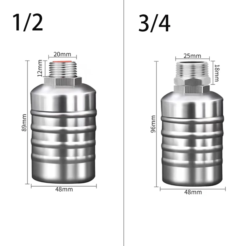 

Автоматический поплавковый клапан из нержавеющей стали 1/2", 3/4"