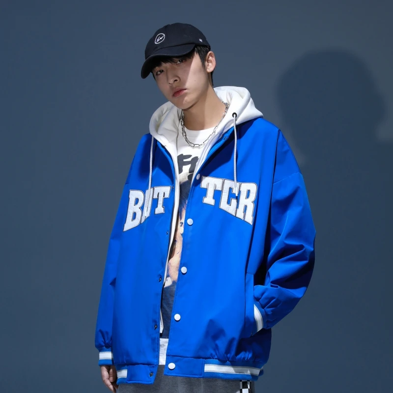 

European American Trend Jacket Men Trend Embroidered Windbreaker 2022 Spring&Autumn Male Casual All-match Couple Jacket Coats