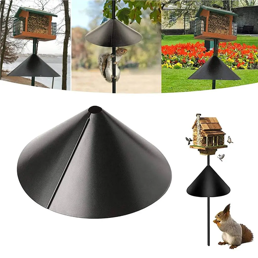 

14 Inch Squirrel Baffle Warp-Around Design Squirrel-Proof Guard Anti-Rust Bird Feeder Protector Plastic Bird Protection Baffle