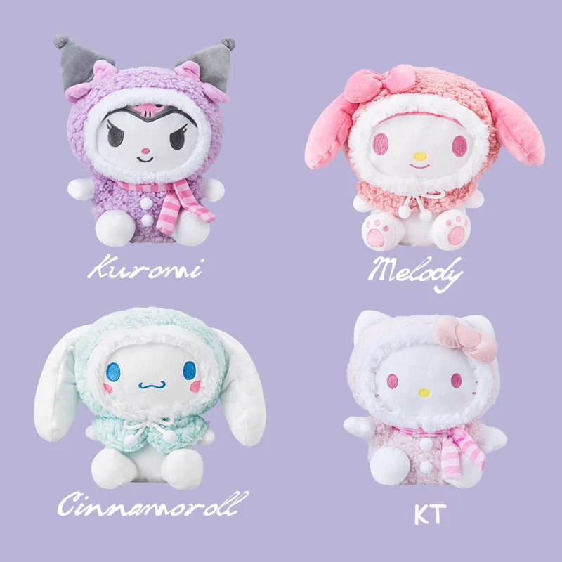 

Genuine 2023 Kawaii Sanrios 20Cm Plush Doll Toy Cute Cartoon Kuromi My Melody Cinnamoroll Kittys Soft Plush Anime Girl Gift