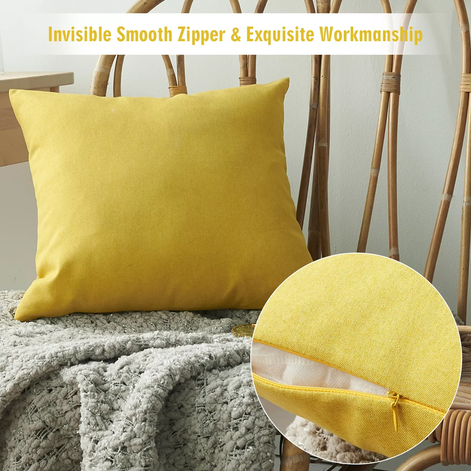 

of 2 or 4 Outdoor Waterproof Pillowcases Decorative Throw Pillows Cover Cushion Case for Garden Patio