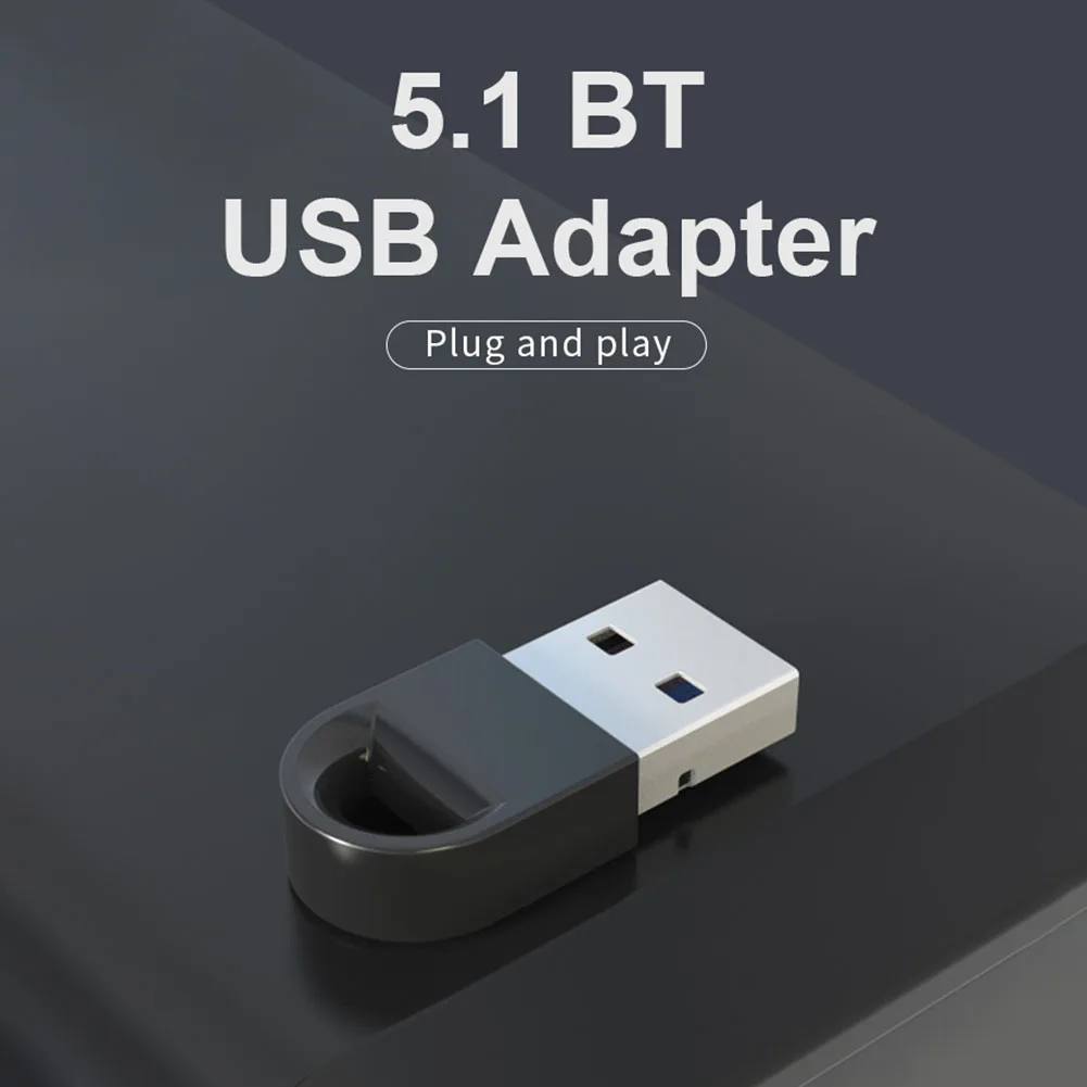 

Mini USB Dongle Adapter Bluetooth-Compatible 5.1 PC USB Adapter Dongle Drive-free Multiple Connection for Mouse Keyboard Headset