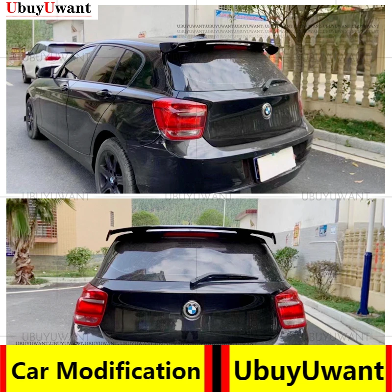 

Roof Spoiler For BMW 1 Series 2012-2014 F20 F21 116i 120i 118i M135i Hatchback High Quality Gloss Black ABS Rear Spoile