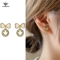 xiaoboacc s925 silver needle stud butterfly earrings for women fashion retro drop earring jewelry wholesale