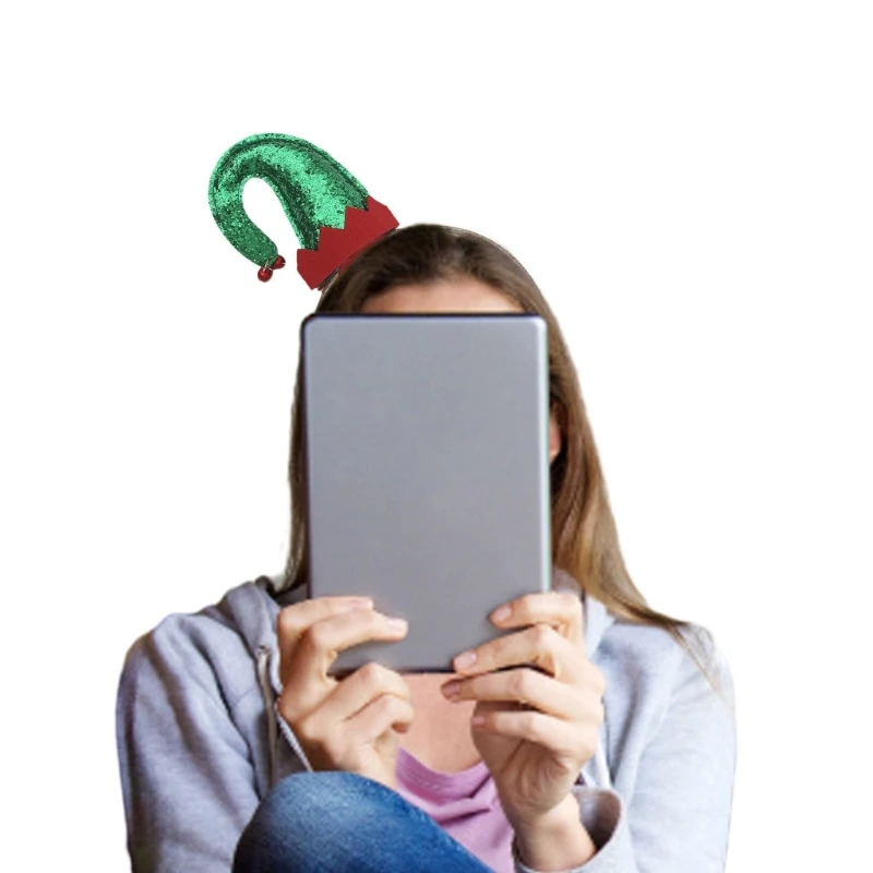 

Прекрасная шляпа Санта-Клауса в форме повязки для волос, женская повязка для макияжа в прямом эфире, сладкая повязка на голову