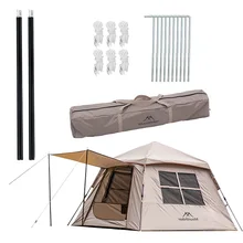 캠핑 여행용 완전 자동 원터치 텐트, 야외 낚시, 자연 하이킹, 피크닉, 방수, 방수 차양, 3-4 인용