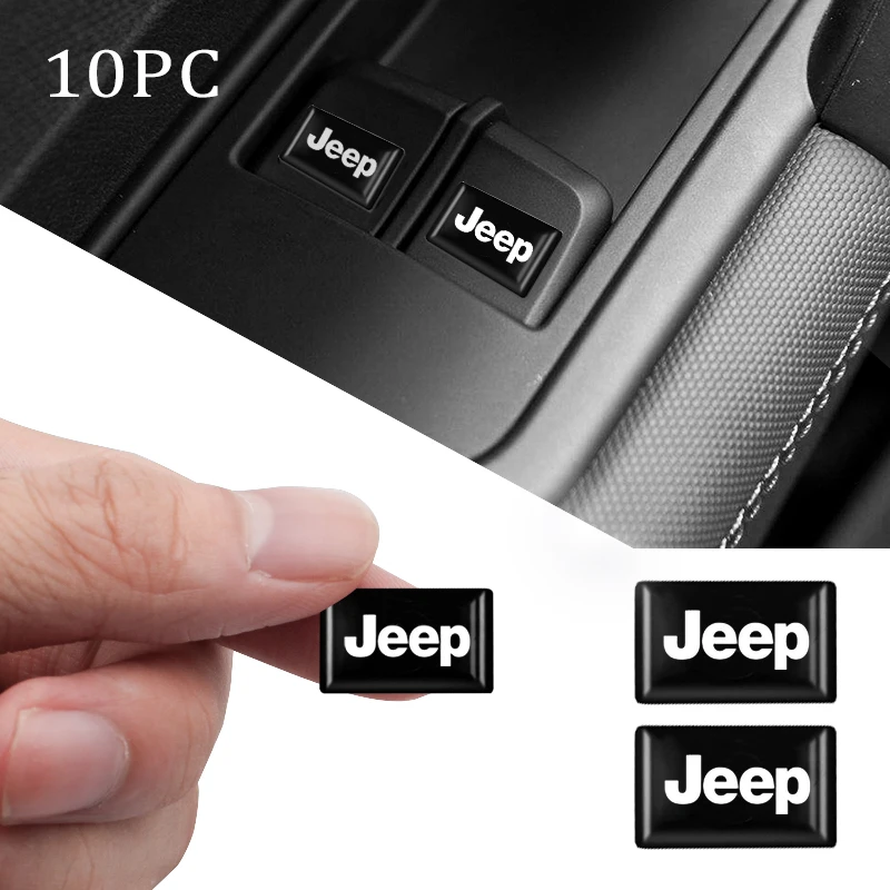 

10pc Car Stickers 3D Epoxy Auto Emblem Badge Decal for Jeep Compass Renegade Grand Cherokee Wk2 Wrangler Accessories Car Styling