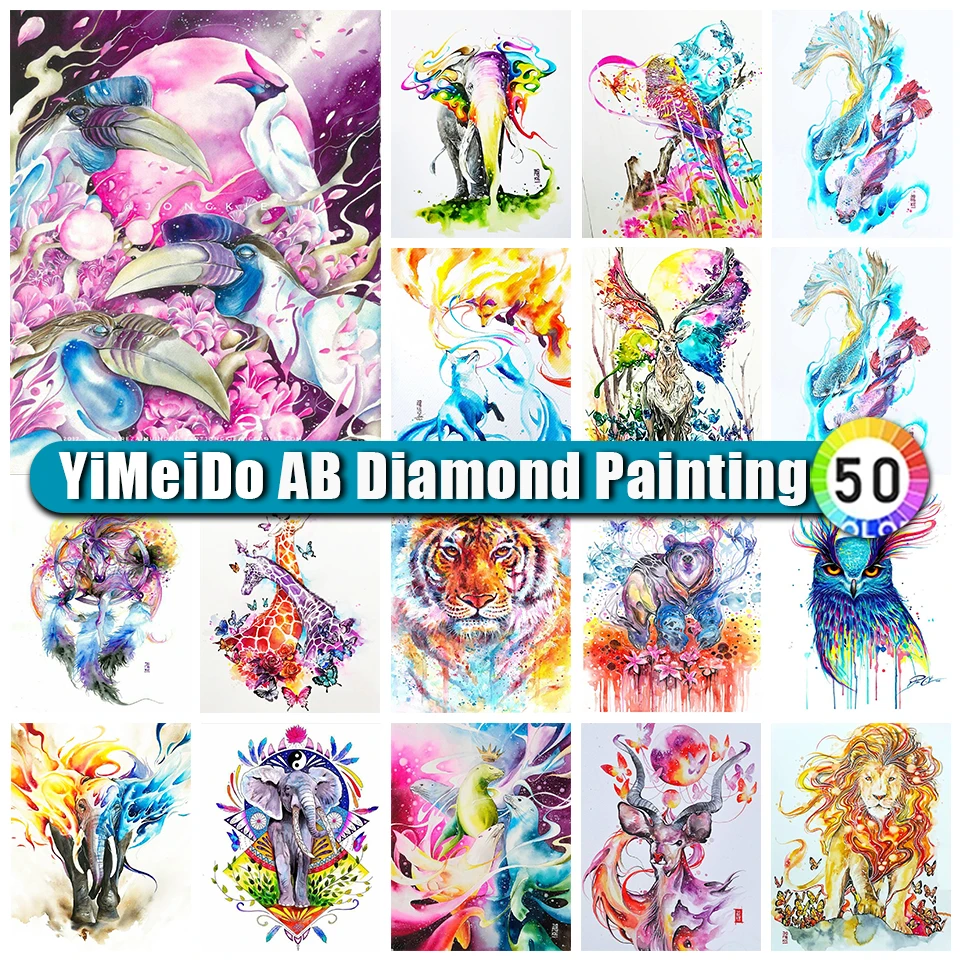 

Алмазная живопись YIMEIDO 5D AB со слоном