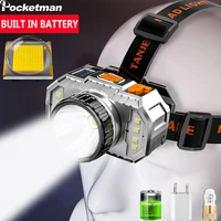 super bright t20 led headlight strong lights head mounted flashlight usb rechargeable outdoor home night camping