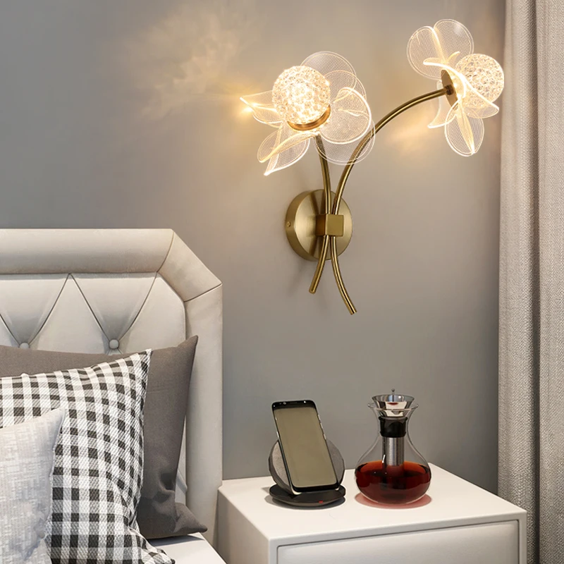 

Modern Lustre LED Decorating Wall Lamp Gold Sconce for Indoor Bedside Wall Lighting Bedroom Wall Lamp Luminaire Luster 110V 220V