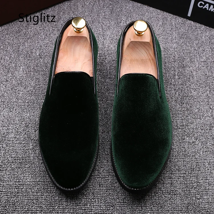 Green Red Suede Leather Shoes Men's Casual Shoes Retro Slip On Soft Spring Moccasins Breathable Comfortable Loafers 2023 Spring