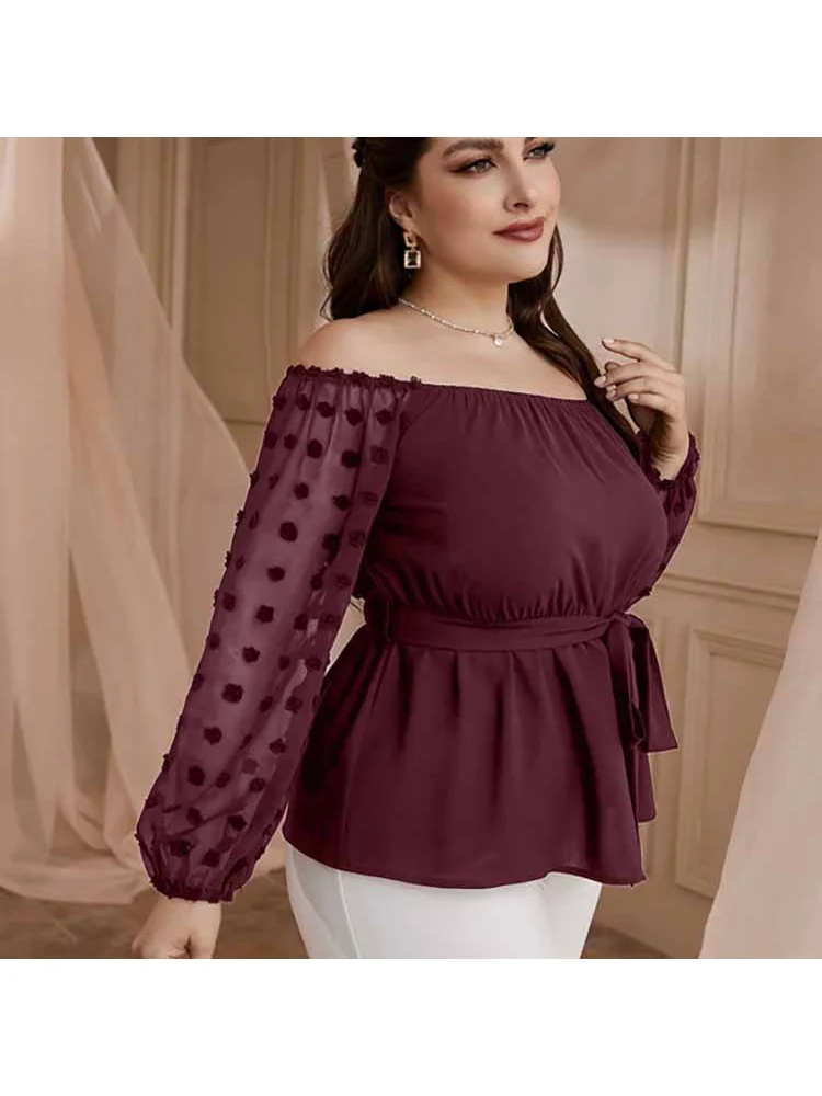 Middle East sexy large size retro solid color one-shoulder temperament commuter art jacket splicing plus size