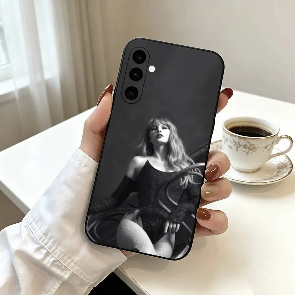 Фото Чехол для телефона T-Taylor Singer Swift-t для Samsung Galaxy A73, A72, A71, A70, A53, A52, A51, мягкий силиконовый черный чехол №5