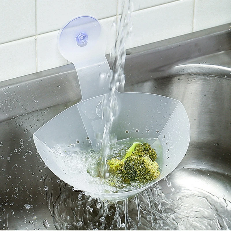 

Home Kitchen Sink Filter Self-standing Anti-blocking Funnel Sink Drainage Leftovers Soup Sorting Junk Food Filter Basket Drainer
