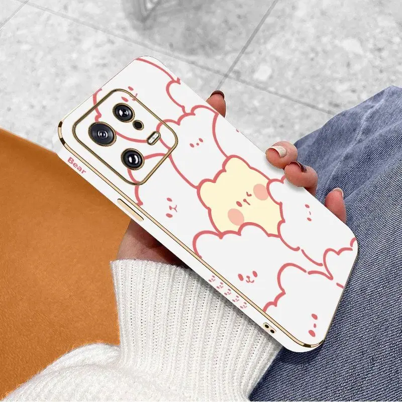 Stacking Bear Luxury Plating Phone Case For Xiaomi Mi 13 12S Ultra 13 Pro 11T Ultra 12 12T 11 11 Lite 10 10T Cover