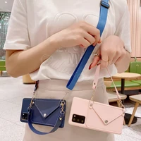 necklace strap card slot wallet cover for huawei p30 p20 p10 plus honor 30 9x pro 30s 9a 9s 10 lite 8x 7x x10 case lanyard funda