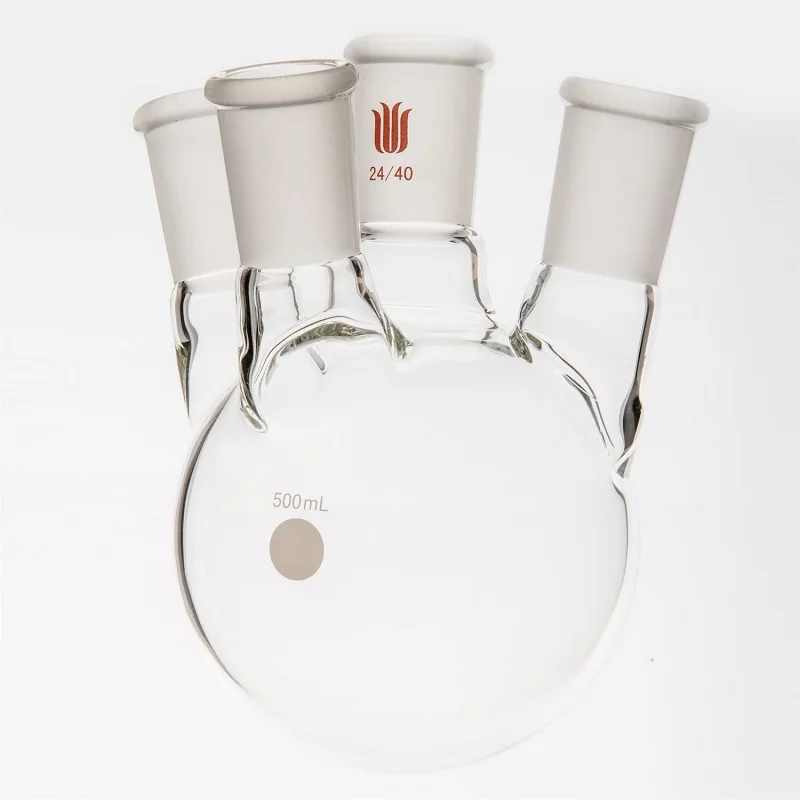 SYNTHWARE колба четырехгорлая 500 мл боросиликатное стекло