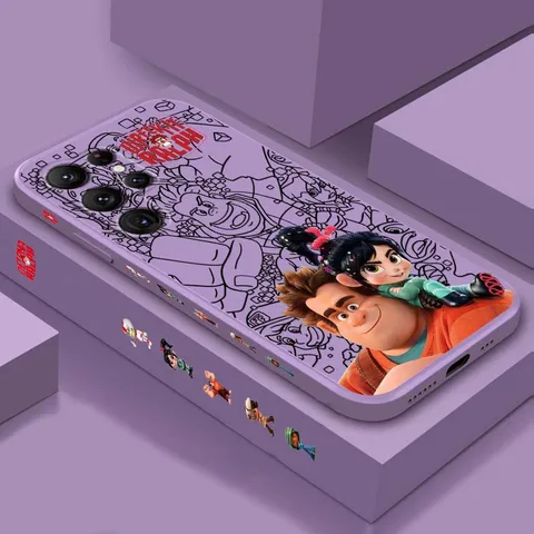 Милый чехол для телефона Disney Girls для Samsung Galaxy S25 S24 S23 S22 S21 S20 Ultra Plus FE 5G Liquid Left Rope Cover