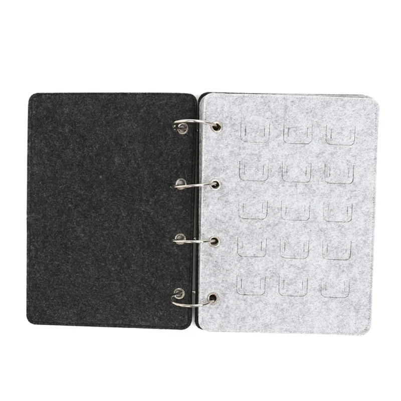 

Felt Jewelry Storage Book Earrings Organizer Book Small Portable Travel Ear Studs Organizer Holder Display Storage Bag