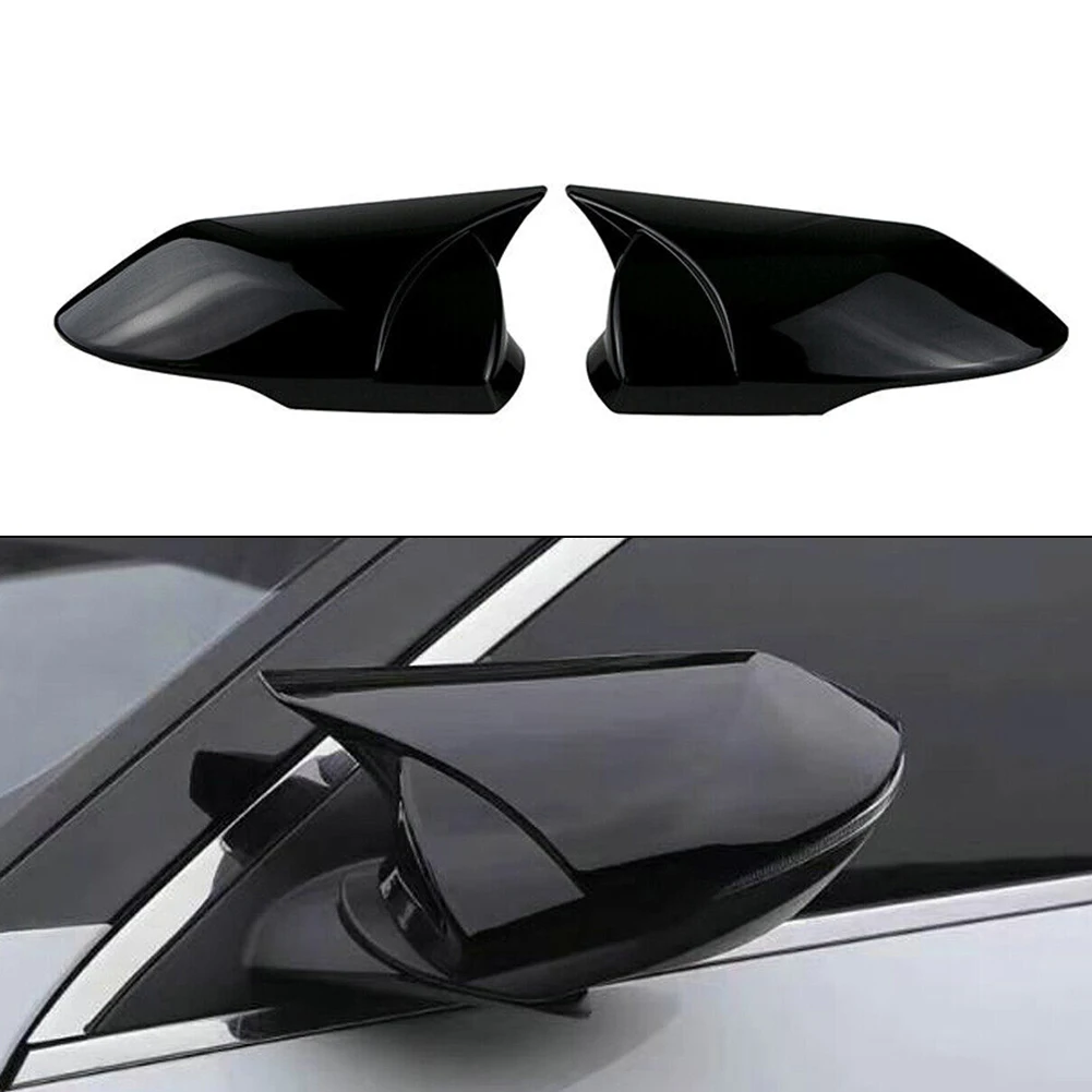 

2pcs Glossy Black Car Exterior Rear View Mirror Trim Cover For Hyundai Elantra 2021-2022 Left+Right Rearview Mirror Trim Covers