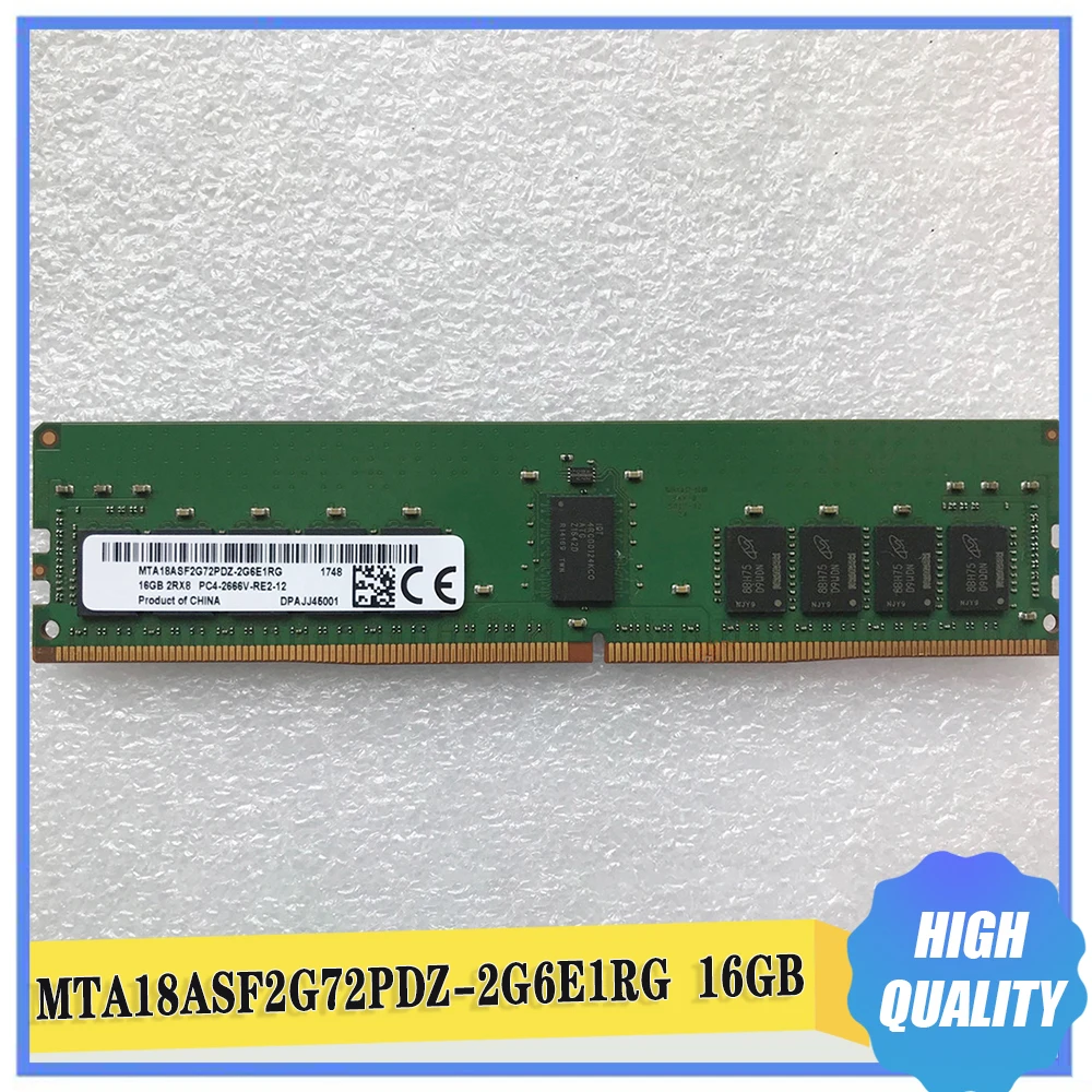 Для MT RAM 16GB MTA18ASF2G72PDZ-2G6E1RG 16G 2RX8 2666 PC4-2666V DDR4 Memory